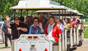 Tren turístico y visita guiada.